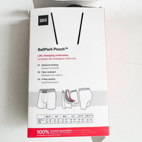 SAXX Sport Mesh 2Pack Boxer Brief Slim Fit Black and Grey XXL - Picture 3 of 4